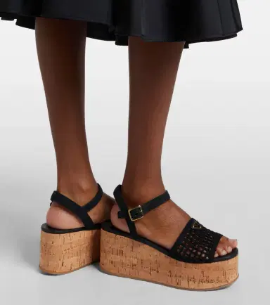 Prada Crochet wedge sandals | Thumbnail 5 Prada Crochet wedge sandals | Thumbnail 5