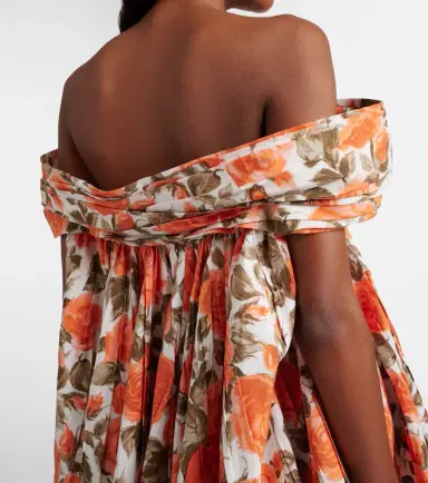 Chloé Chloé Floral pleated cotton poplin minidress | Thumbnail 4 Chloé Chloé Floral pleated cotton poplin minidress | Thumbnail 4
