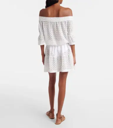 Melissa Odabash Flo crochet cotton and linen minidress | Thumbnail 3 Melissa Odabash Flo crochet cotton and linen minidress | Thumbnail 3