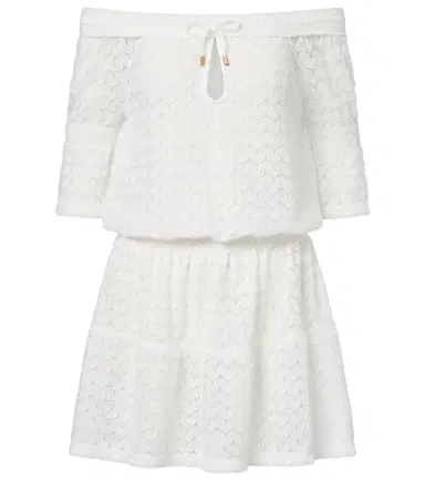 Melissa Odabash Flo crochet cotton and linen minidress | Thumbnail 1 Melissa Odabash Flo crochet cotton and linen minidress | Thumbnail 1