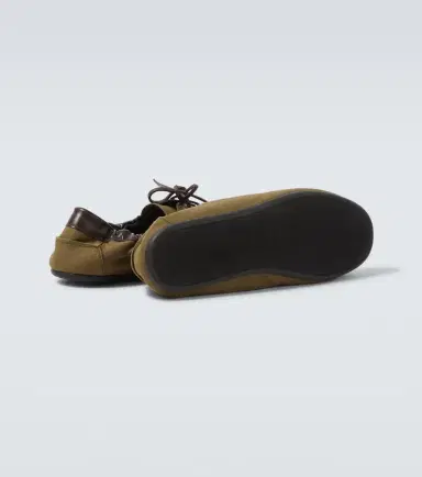 Prada Shuffle leather-trimmed canvas boat shoes | Thumbnail 3 Prada Shuffle leather-trimmed canvas boat shoes | Thumbnail 3
