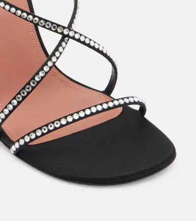 Amina Muaddi Sally crystal-embellished satin sandals | Thumbnail 2 Amina Muaddi Sally crystal-embellished satin sandals | Thumbnail 2