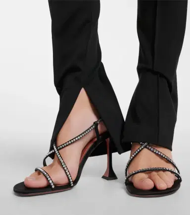 Amina Muaddi Sally crystal-embellished satin sandals | Thumbnail 5 Amina Muaddi Sally crystal-embellished satin sandals | Thumbnail 5