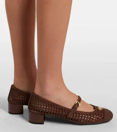 Prada Crochet Mary Jane pumps | Thumbnail 5 Prada Crochet Mary Jane pumps | Thumbnail 5