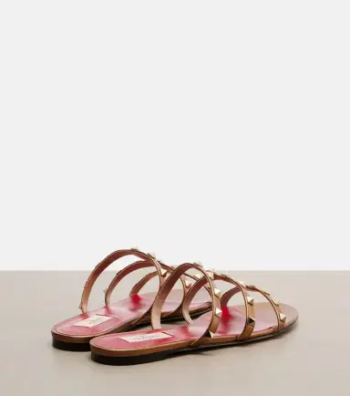 Valentino Garavani Rockstud metallic leather sandals | Thumbnail 3 Valentino Garavani Rockstud metallic leather sandals | Thumbnail 3