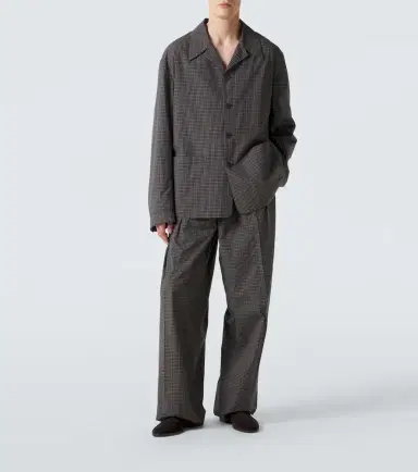 Calvin Klein Collection Baxter checked cotton wide-leg pants | Thumbnail 2 Calvin Klein Collection Baxter checked cotton wide-leg pants | Thumbnail 2