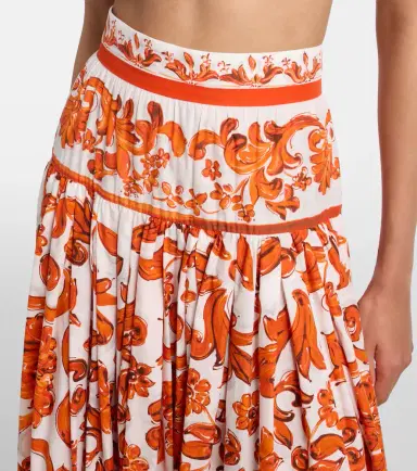 Dolce & Gabbana Majolica cotton poplin maxi skirt | Thumbnail 2 Dolce & Gabbana Majolica cotton poplin maxi skirt | Thumbnail 2