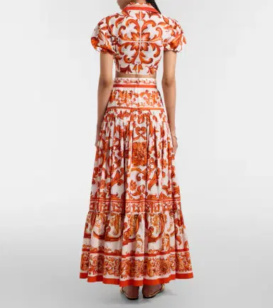 Dolce & Gabbana Majolica cotton poplin maxi skirt | Thumbnail 4 Dolce & Gabbana Majolica cotton poplin maxi skirt | Thumbnail 4