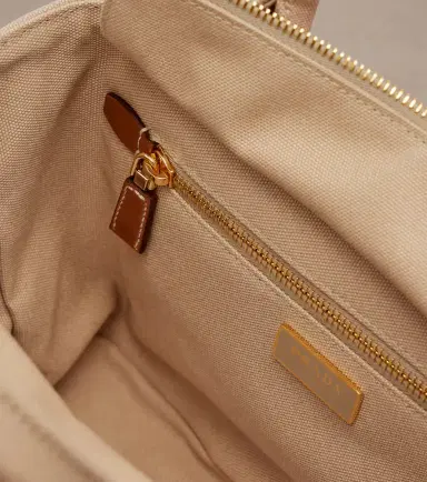 Prada Medium wicker and canvas tote bag | Thumbnail 2 Prada Medium wicker and canvas tote bag | Thumbnail 2