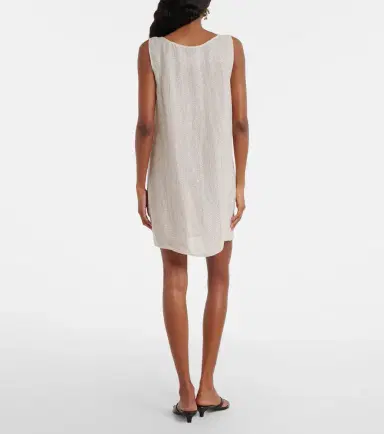 LESET Stella sequined linen-blend minidress | Thumbnail 4 LESET Stella sequined linen-blend minidress | Thumbnail 4