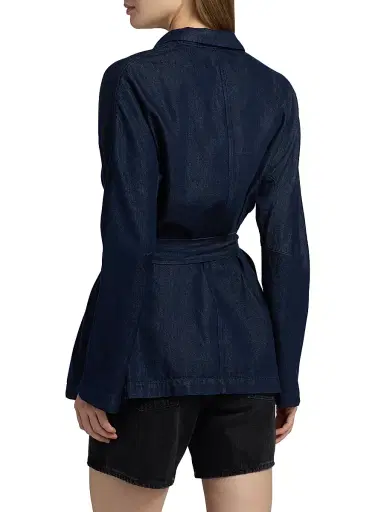 rag & bone Women's Mandi Belted Denim Blazer - Ocean Rinse - Size 4 | Thumbnail 5 rag & bone Women's Mandi Belted Denim Blazer - Ocean Rinse - Size 4 | Thumbnail 5