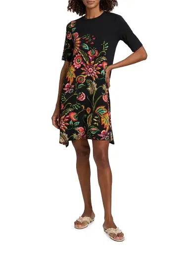 Johnny Was Women's The Janie Valley Of The Fleurs Print Dress - Valley Of The Fleurs - Size XL | Thumbnail 2 Johnny Was Women's The Janie Valley Of The Fleurs Print Dress - Valley Of The Fleurs - Size XL | Thumbnail 2