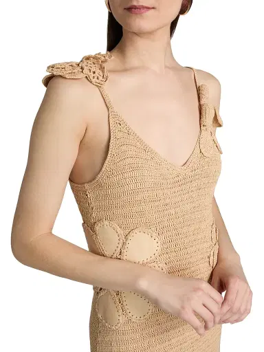 Ramy Brook Women's Camille Floral Appliqué Cotton Crochet Midi-Dress - Sandstone | Thumbnail 6 Ramy Brook Women's Camille Floral Appliqué Cotton Crochet Midi-Dress - Sandstone | Thumbnail 6