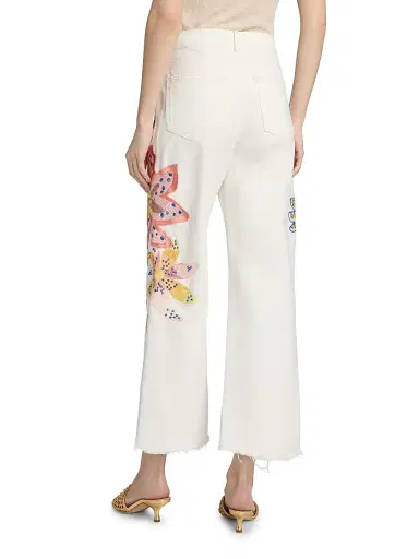 Ramy Brook Women's Amber Floral-Embroidered Jeans - White Embroidered - Size 31 | Thumbnail 5 Ramy Brook Women's Amber Floral-Embroidered Jeans - White Embroidered - Size 31 | Thumbnail 5