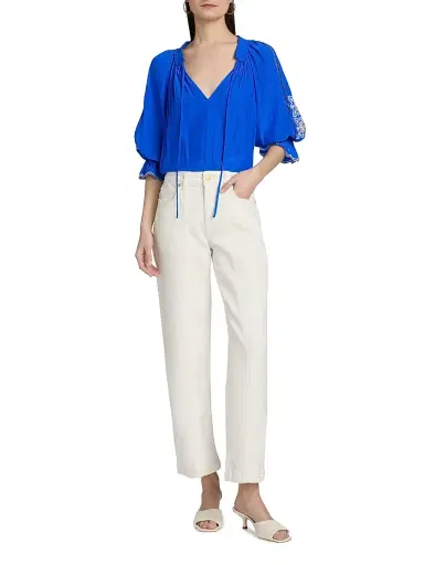 Ramy Brook Women's Nadia Straight-Leg Jeans - White - Size 31 | Thumbnail 2 Ramy Brook Women's Nadia Straight-Leg Jeans - White - Size 31 | Thumbnail 2
