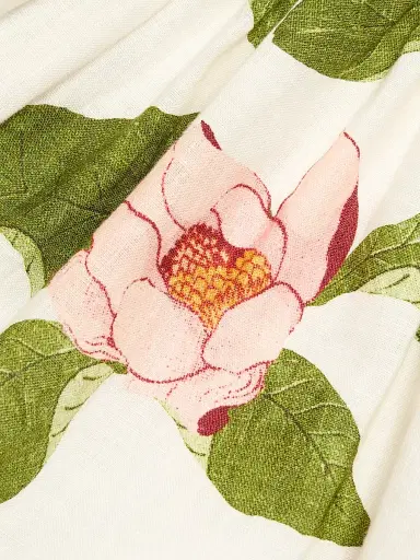 Cara Cara Women's Pero Floral Linen Minidress - Lotus | Thumbnail 7 Cara Cara Women's Pero Floral Linen Minidress - Lotus | Thumbnail 7