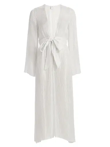 Milly Women's Vince Pinstriped Cover-Up Robe | Thumbnail 1 Milly Women's Vince Pinstriped Cover-Up Robe | Thumbnail 1