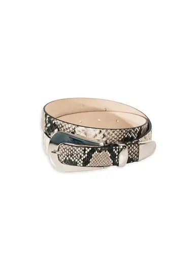 Déhanche Women's Colette Snake-Embossed Leather Belt - Ivory Brown Snake - Size XL | Thumbnail 2 Déhanche Women's Colette Snake-Embossed Leather Belt - Ivory Brown Snake - Size XL | Thumbnail 2