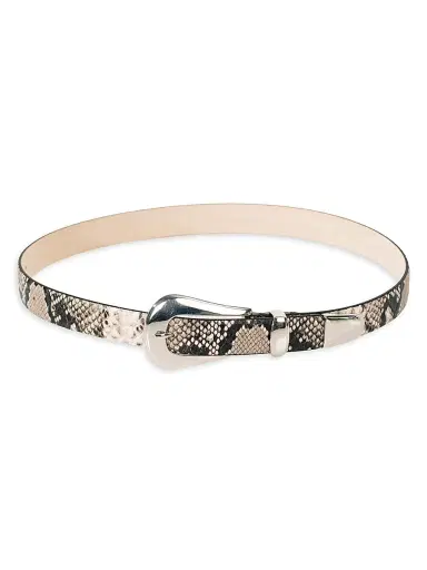 Déhanche Women's Colette Snake-Embossed Leather Belt - Ivory Brown Snake - Size XL | Thumbnail 1 Déhanche Women's Colette Snake-Embossed Leather Belt - Ivory Brown Snake - Size XL | Thumbnail 1