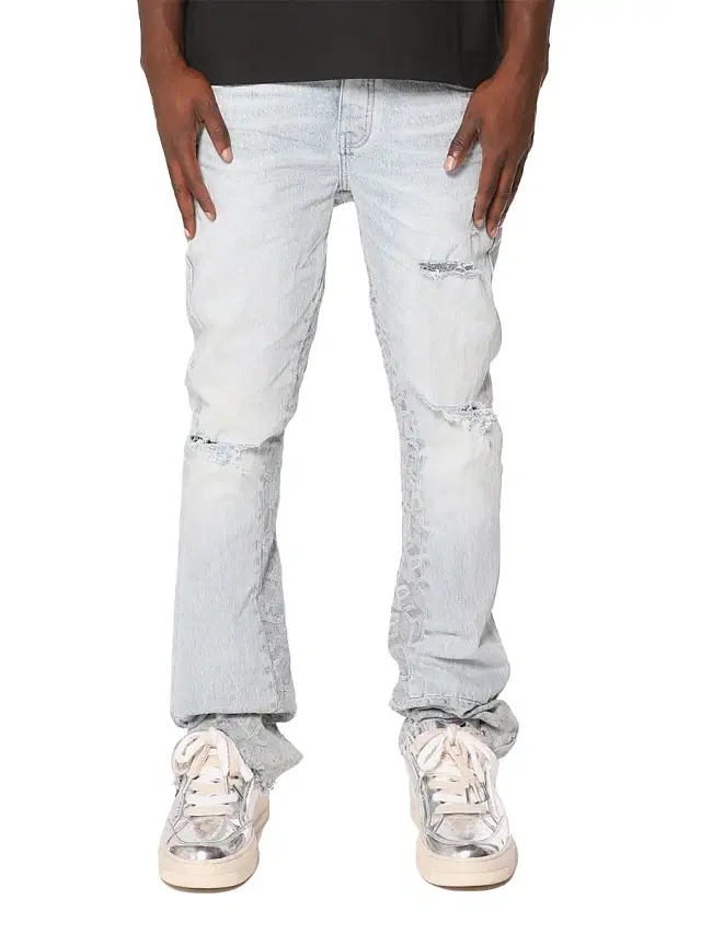 Men's Monogram Reworked Flare Jeans - Light Indigo Men's Monogram Reworked Flare Jeans - Light Indigo