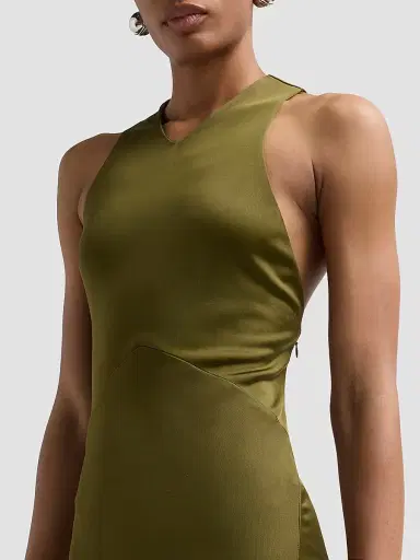 Proenza Schouler Women's Naia Satin Jersey Maxi Dress - Moss - Size 12 | Thumbnail 5 Proenza Schouler Women's Naia Satin Jersey Maxi Dress - Moss - Size 12 | Thumbnail 5