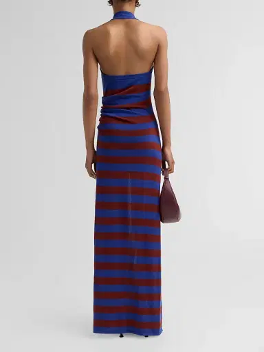Proenza Schouler Women's Frann Striped Cotton Maxi Dress - Sapphire Multi - Size XL | Thumbnail 3 Proenza Schouler Women's Frann Striped Cotton Maxi Dress - Sapphire Multi - Size XL | Thumbnail 3