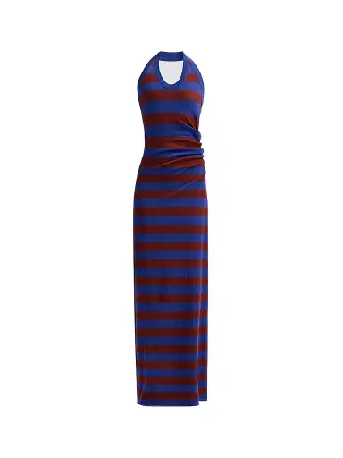 Proenza Schouler Women's Frann Striped Cotton Maxi Dress - Sapphire Multi - Size XL | Thumbnail 1 Proenza Schouler Women's Frann Striped Cotton Maxi Dress - Sapphire Multi - Size XL | Thumbnail 1