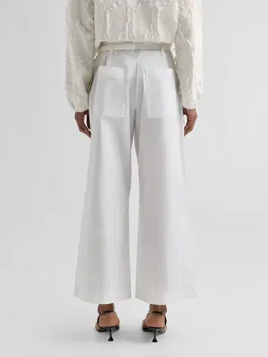 Proenza Schouler White Label Women's Raver Poplin Crop Pants | Thumbnail 3 Proenza Schouler White Label Women's Raver Poplin Crop Pants | Thumbnail 3