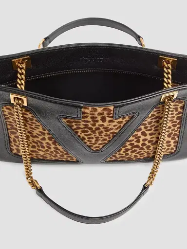 Valentino Garavani Women's Viva Superstar Small Shopping Bag in Pony-Effect Calfskin - Animal Print | Thumbnail 7 Valentino Garavani Women's Viva Superstar Small Shopping Bag in Pony-Effect Calfskin - Animal Print | Thumbnail 7