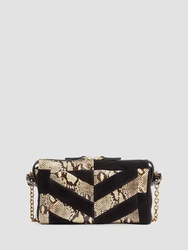 Valentino Garavani Women's Panthea Small Crossbody Bag in Python and Suede | Thumbnail 4 Valentino Garavani Women's Panthea Small Crossbody Bag in Python and Suede | Thumbnail 4