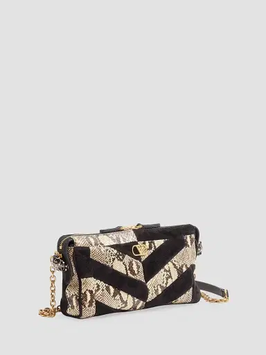 Valentino Garavani Women's Panthea Small Crossbody Bag in Python and Suede | Thumbnail 5 Valentino Garavani Women's Panthea Small Crossbody Bag in Python and Suede | Thumbnail 5