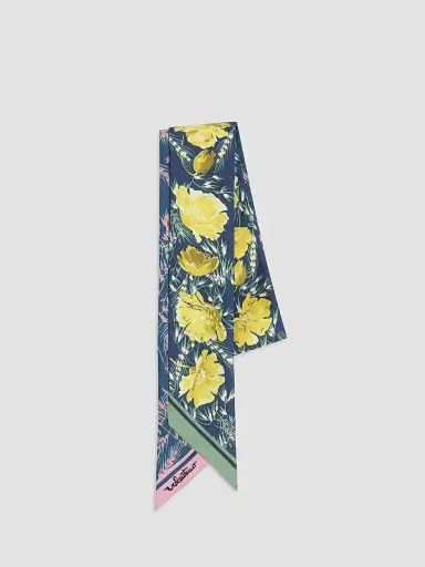 Valentino Garavani Women's Apres L'hiver Poppies Bandeau Scarf in Silk | Thumbnail 2 Valentino Garavani Women's Apres L'hiver Poppies Bandeau Scarf in Silk | Thumbnail 2