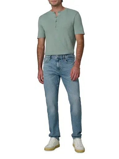 Joe's Jeans Men's Cotton-Linen Henley - Green Milieu - Size XXL | Thumbnail 2 Joe's Jeans Men's Cotton-Linen Henley - Green Milieu - Size XXL | Thumbnail 2