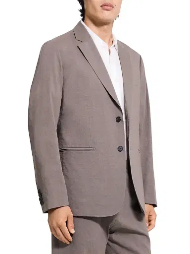 Theory Men's Notch-Lapel Linen-Blend Blazer - Morel - Size 46 | Thumbnail 4 Theory Men's Notch-Lapel Linen-Blend Blazer - Morel - Size 46 | Thumbnail 4