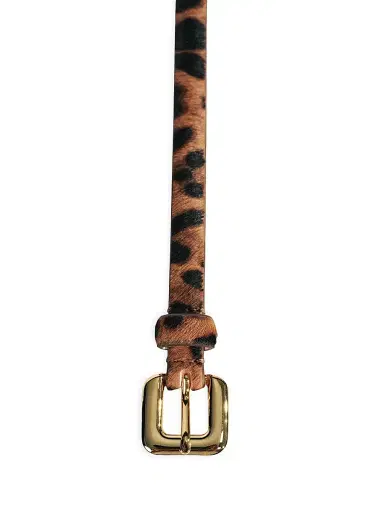 Déhanche Women's Mara Leopard Calf Hair Leather Belt - Dark Jaguar And Gold - Size Large | Thumbnail 3 Déhanche Women's Mara Leopard Calf Hair Leather Belt - Dark Jaguar And Gold - Size Large | Thumbnail 3