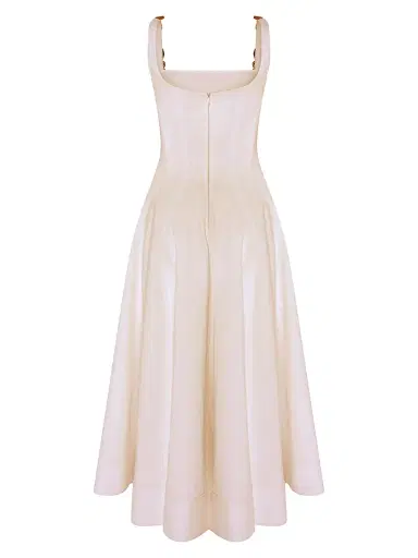 PatBo Women's Gabriela Beaded Fit-&-Flare Midi-Dress - White | Thumbnail 5 PatBo Women's Gabriela Beaded Fit-&-Flare Midi-Dress - White | Thumbnail 5