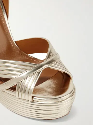 Aquazzura Sundance 140 metallic leather platform sandals | Thumbnail 3 Aquazzura Sundance 140 metallic leather platform sandals | Thumbnail 3