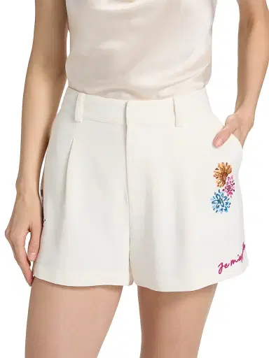 Cinq à Sept Women's Celeste Vine Emmie Shorts - Ivory Multi - Size 14 | Thumbnail 3 Cinq à Sept Women's Celeste Vine Emmie Shorts - Ivory Multi - Size 14 | Thumbnail 3