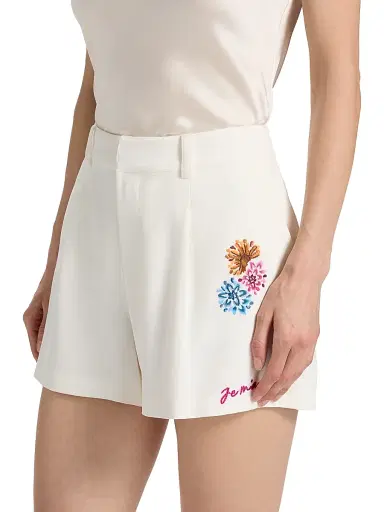 Cinq à Sept Women's Celeste Vine Emmie Shorts - Ivory Multi - Size 14 | Thumbnail 4 Cinq à Sept Women's Celeste Vine Emmie Shorts - Ivory Multi - Size 14 | Thumbnail 4