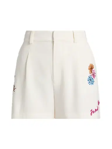 Cinq à Sept Women's Celeste Vine Emmie Shorts - Ivory Multi - Size 14 | Thumbnail 1 Cinq à Sept Women's Celeste Vine Emmie Shorts - Ivory Multi - Size 14 | Thumbnail 1