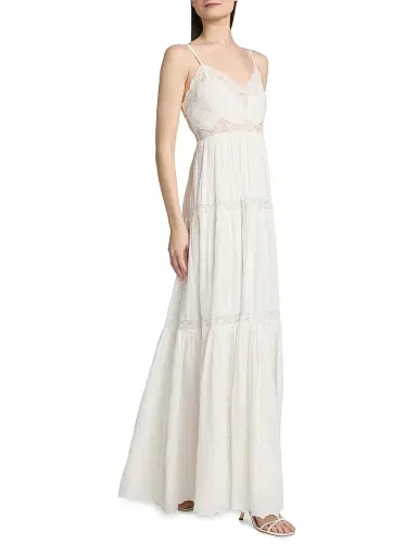 LoveShackFancy Women's Espa Lace-Trim Cotton Maxi Dress | Thumbnail 2 LoveShackFancy Women's Espa Lace-Trim Cotton Maxi Dress | Thumbnail 2