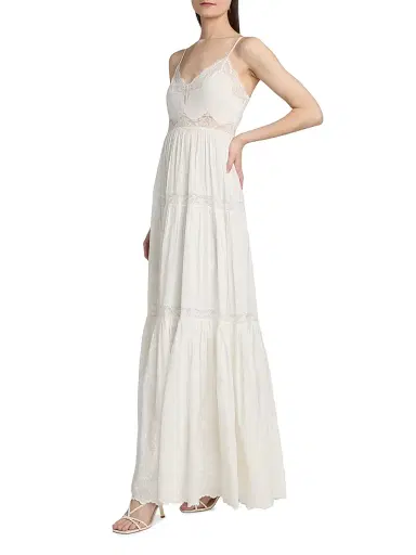 LoveShackFancy Women's Espa Lace-Trim Cotton Maxi Dress | Thumbnail 4 LoveShackFancy Women's Espa Lace-Trim Cotton Maxi Dress | Thumbnail 4