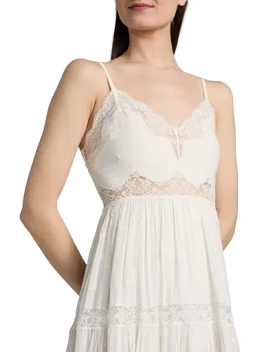 LoveShackFancy Women's Espa Lace-Trim Cotton Maxi Dress | Thumbnail 6 LoveShackFancy Women's Espa Lace-Trim Cotton Maxi Dress | Thumbnail 6
