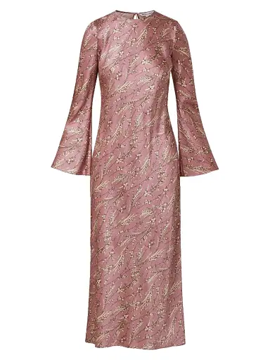 Veronica Beard Women's Gemma Floral Silk-Blend Midi-Dress - Orchid Haze Multi | Thumbnail 1 Veronica Beard Women's Gemma Floral Silk-Blend Midi-Dress - Orchid Haze Multi | Thumbnail 1