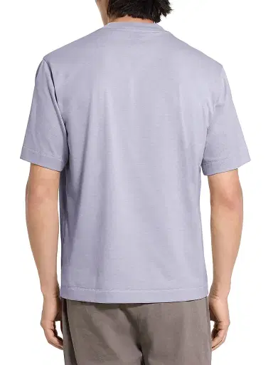 Theory Men's Striped Relaxed-Fit T-Shirt - Gray Lilac | Thumbnail 5 Theory Men's Striped Relaxed-Fit T-Shirt - Gray Lilac | Thumbnail 5