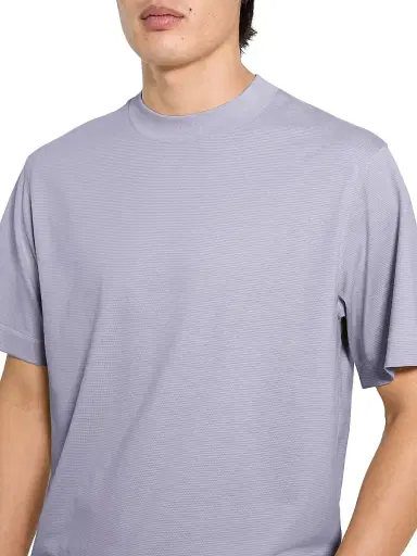 Theory Men's Striped Relaxed-Fit T-Shirt - Gray Lilac | Thumbnail 6 Theory Men's Striped Relaxed-Fit T-Shirt - Gray Lilac | Thumbnail 6