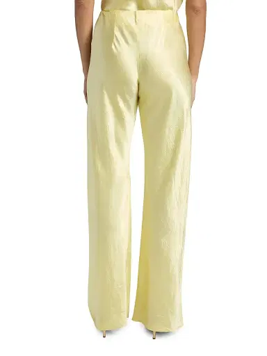 Cami NYC Women's Bristol Crinkle Satin Mid-Rise Pants - Buttercup | Thumbnail 5 Cami NYC Women's Bristol Crinkle Satin Mid-Rise Pants - Buttercup | Thumbnail 5