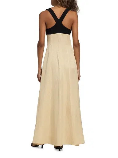Rosie Assoulin Women's Row, Row, Row Your Buttons Linen-Blend Maxi Dress - Buttercream | Thumbnail 5 Rosie Assoulin Women's Row, Row, Row Your Buttons Linen-Blend Maxi Dress - Buttercream | Thumbnail 5