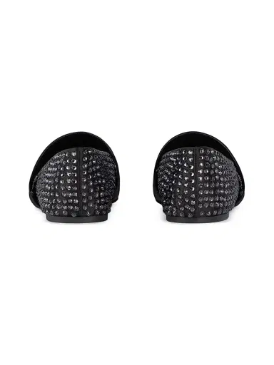 Givenchy Women's Sliced Square Ballerinas in Suede with Strass - Black | Thumbnail 5 Givenchy Women's Sliced Square Ballerinas in Suede with Strass - Black | Thumbnail 5