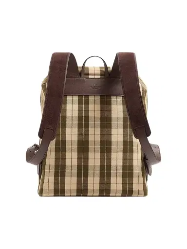 Valentino Garavani Men's Antibes Backpack in Check Fabric - Green Beige | Thumbnail 2 Valentino Garavani Men's Antibes Backpack in Check Fabric - Green Beige | Thumbnail 2